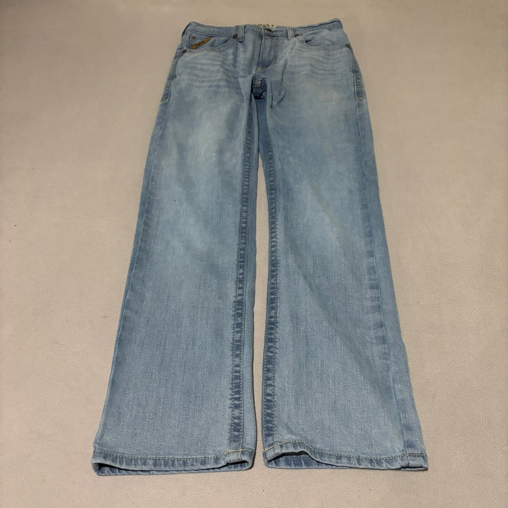 Ariat M7 Rocklock Mens 31x32 Light Wash Slim Fit Straight Leg Denim Jeans